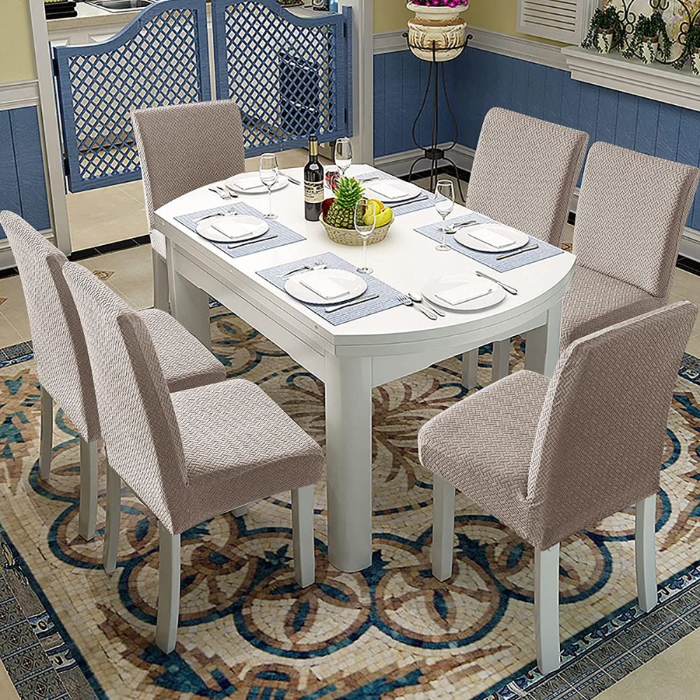 「🎊New Year - 40% Off」Soft Spandex Solid Color Stretch Dining Chair Covers