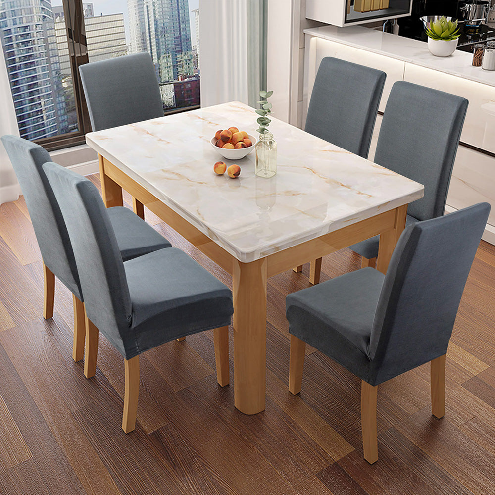 「🎊New Year - 40% Off」Soft Spandex Solid Color Stretch Dining Chair Covers