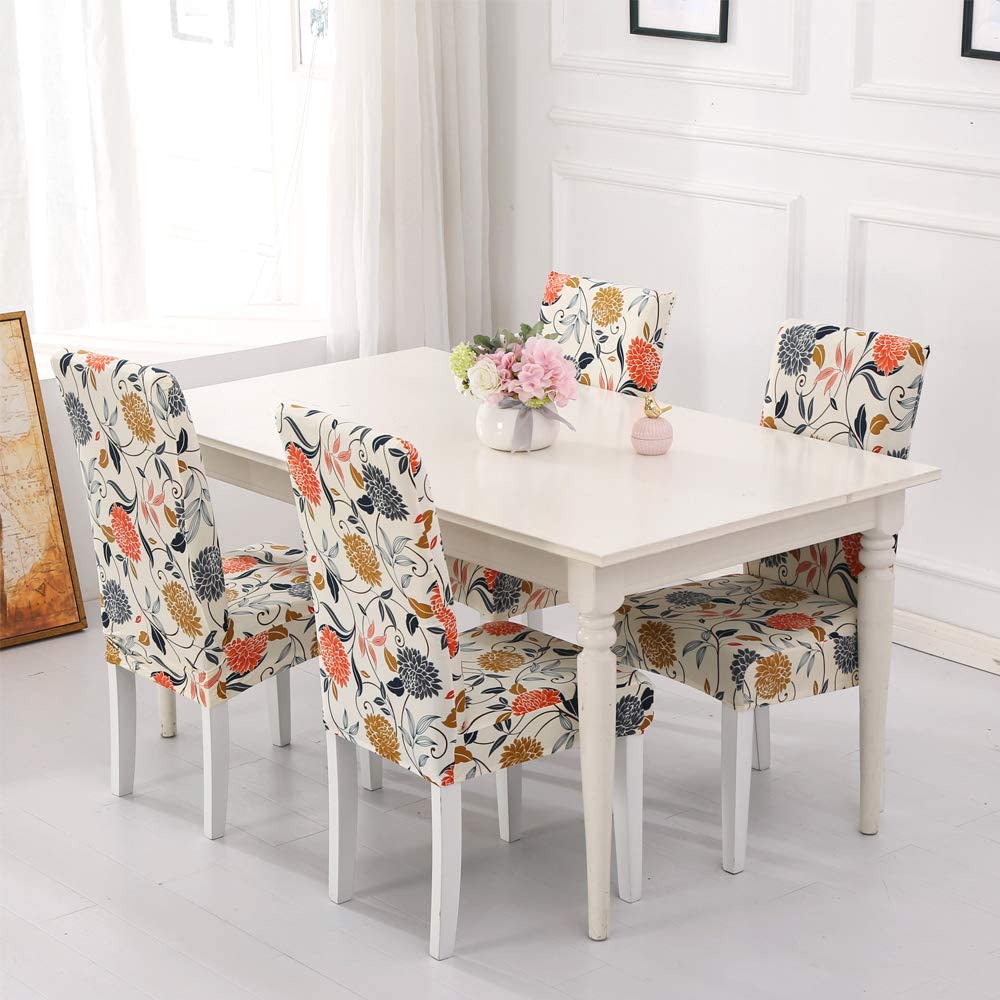 「🎊New Year - 40% Off」Soft Spandex Solid Color Stretch Dining Chair Covers